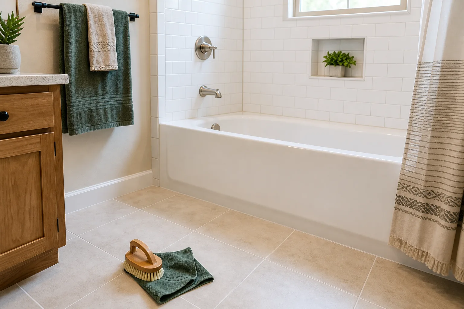 Clean bathroom tile and grout for tub and tile cleaner service in Grand Junction